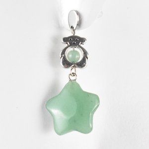 Green Aventurine Lucky Star Dangle Earrings